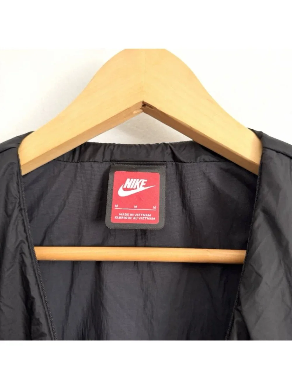 Nike Tech Black Woven Lightweight Vest Front Zip Jacket Athletic Men’s Sz Medium